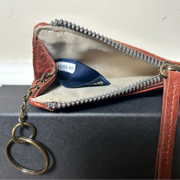 American Leather Co. Portland Card Wallet Tooled Leather Floral Embossed NWOT - Picture 8 of 9